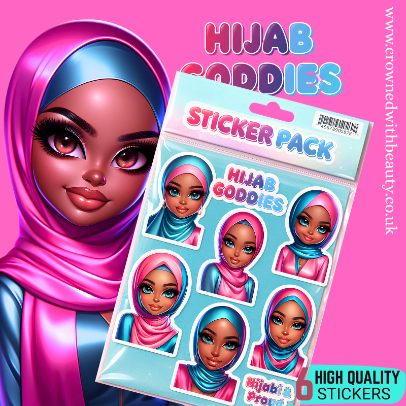 Hijab Goddies Set of 6 High Quality Stickers