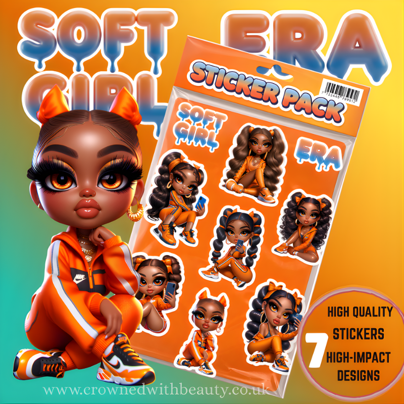 Soft Girl Era, Set of 7 High Quality Stickers