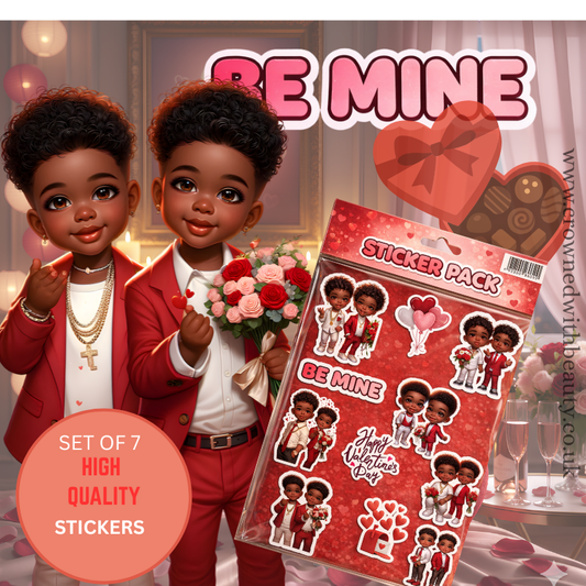 Be Mine Set of 7 High Quality Stickers