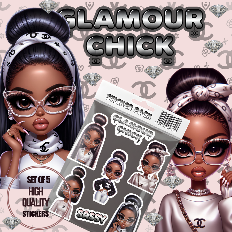 Glamour Chick Set of 5 High Quality Stickers