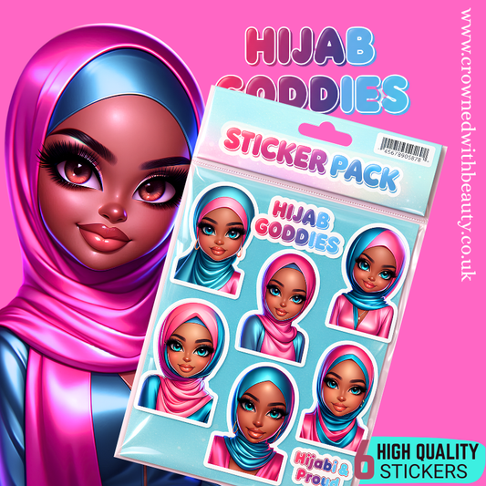 Hijab Goddies Set of 6 High Quality Stickers